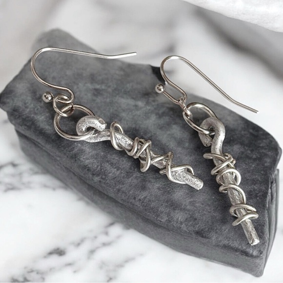 5 For $25💫Hammered Punk Aluminum Earrings Dangles - Picture 5 of 6